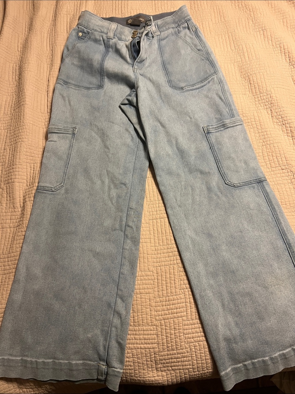 Democracy Light Blue Wide leg Utility Jeans